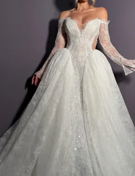 Luxury White Dubai Arabic Mermaid Wedding Dresses Applique Lace Beads Tull Court Train Wedding Dress Bridal Gowns vestidos de - Aliexpress - FashionsVida