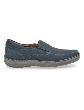 Mocassini Jeans in Pelle Nbuk Cuciti a Mano 2779 42