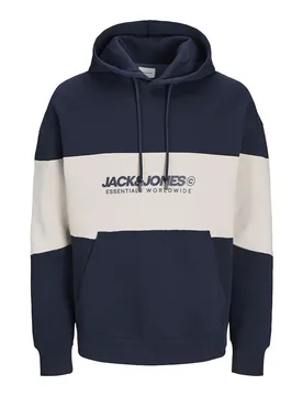 Sweat à Capuche Legacy Blocking Navy Blazer / Blocking M - Jack & jones - FashionsVida