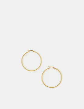 Gold Tone 5cm Hoop Earrings Gold female - Accessorize - FashionsVida