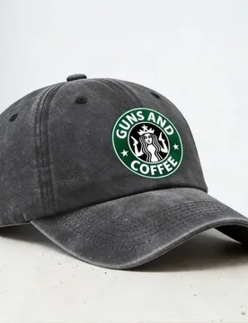 I Love Guns And coffee Baseball Cap man Soft top Golf hat men women Adjustable Washed denim Snapback Hats - Aliexpress - FashionsVida