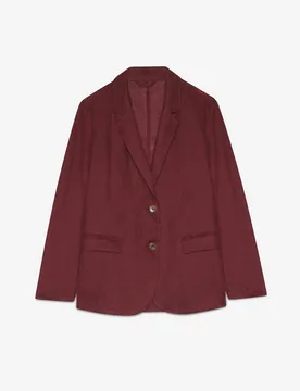 Giacca in lino donna merlot - OTTOD'AME - FashionsVida