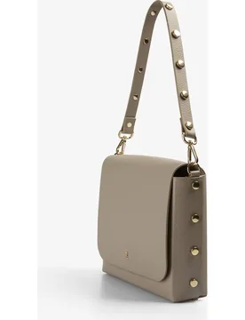 Bolso de hombro en piel con solapa frontal - Scalpers - FashionsVida