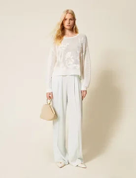 Twinset Pantalon ample en satin - TWINSET - FashionsVida