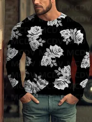 Men's 3D Printed Graphic Long Sleeve T-Shirt Casual Shirt