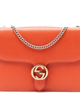 Medium Dollar Calfskin Interlocking G Crossbody - Gucci - FashionsVida