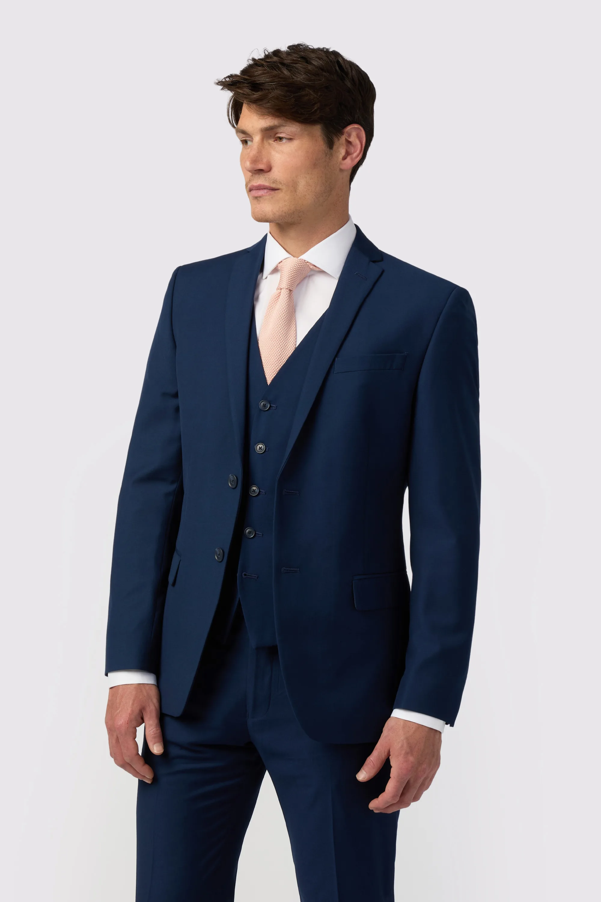 Mens Slim Fit Sapphire Blue Twill Jacket - Size Size_40_chest_long - Antique Rogue - FashionsVida