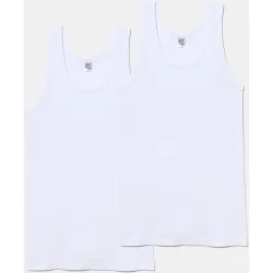 Pack de dos camisetas interiores de hombre de tirantes algodón 100%
