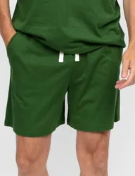 Cotton Modal Blend Knitted Pyjama Shorts Green male
