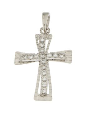 Croce Donna Oro Bianco GL100592