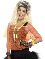 Netzoberteil 80er Jahre Damen orange - female