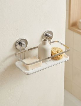 Mensola da parete per bagno - argento
