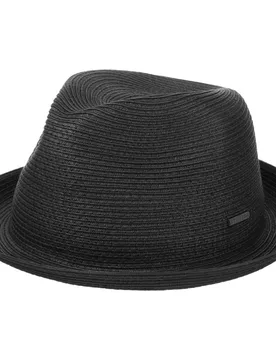 Dawson Player Hat Straw Hat by - black - Female - Size: XL (60-61 cm) - Stetson - FashionsVida