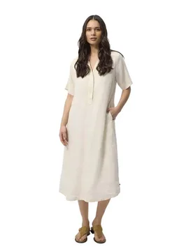 Dannie Short Sleeve Dress Light Sand 2XL Women - Redgreen - FashionsVida