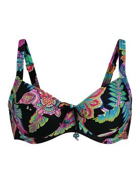 Top de bikini para mujer Dreamland Sibel negro 38D