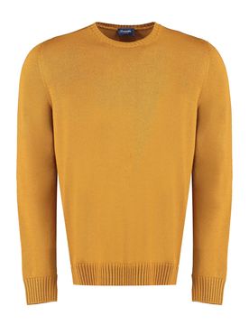 Ribbed Knit Merinos Wool Pullover for Men