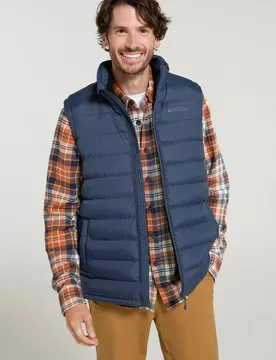 Seasons Mens Fur-Lined Padded Gilet - Navy - Mountain Warehouse - FashionsVida