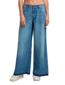 Jean Tb7712 Wide Leg Mid Deep Blue Washed 32 - Urban classics - FashionsVida