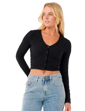 Maglietta A Maniche Lunghe Sunset Luau Texture Black XL