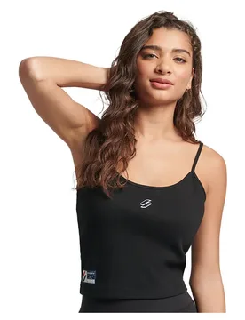 T-shirt Sans Manches Code Essential Strappy Black S - Superdry - FashionsVida