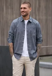 Street One Chambray Hemd male Blau