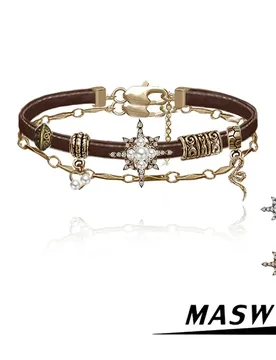 MASW Original Design Vintage Temperament 2023 Trend New Shiny Glass Star Charm Bracelet For Women Girl Gift Jewelry - Aliexpress - FashionsVida