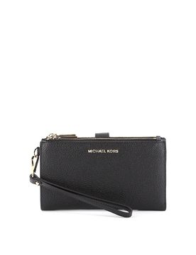 Portafoglio Jet Set in pelle con doppia zip