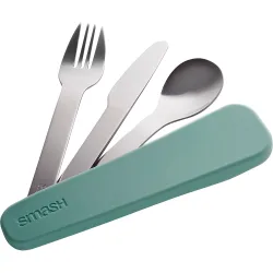Set de 3 cubiertos para llevar inoxidable