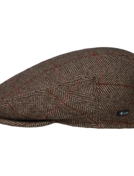 Flat Cap with Checked Pattern by - beige - Herren - Size: 60 cm - Lipodo - FashionsVida