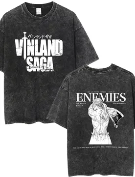 Washed Vintage Anime Vinland Saga Thorfinn You Are Not My Enemies I Have No Enemies T Shirt Men Casual Cotton Oversized T-shirts - Aliexpress - FashionsVida