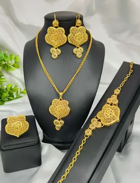 Sudan Nigeria Eritrea Kenya Wedding Jewelry Set Pure Gold Color African Gold Set Habesha style Romantic - Aliexpress - FashionsVida