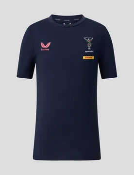 Harlequins Junior 2026/27 Travel T-shirt NAVY JM Unisex - Castore - FashionsVida