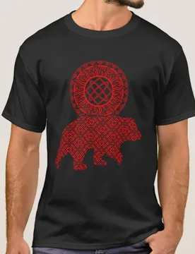 Slavic God Pagan Pattern Lada Deity Symbol and Bear Printed T-Shirt. Summer Cotton Short Sleeve O-Neck Mens T Shirt New S-3XL - Aliexpress - FashionsVida