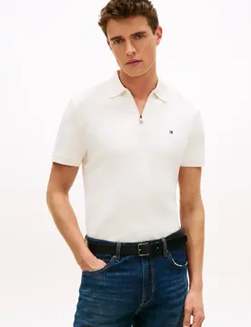 XXL INTERLOCK ZIP REG POLO male