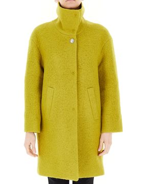 Cappotto misto lana LIU JEANS VERDE LIME 40