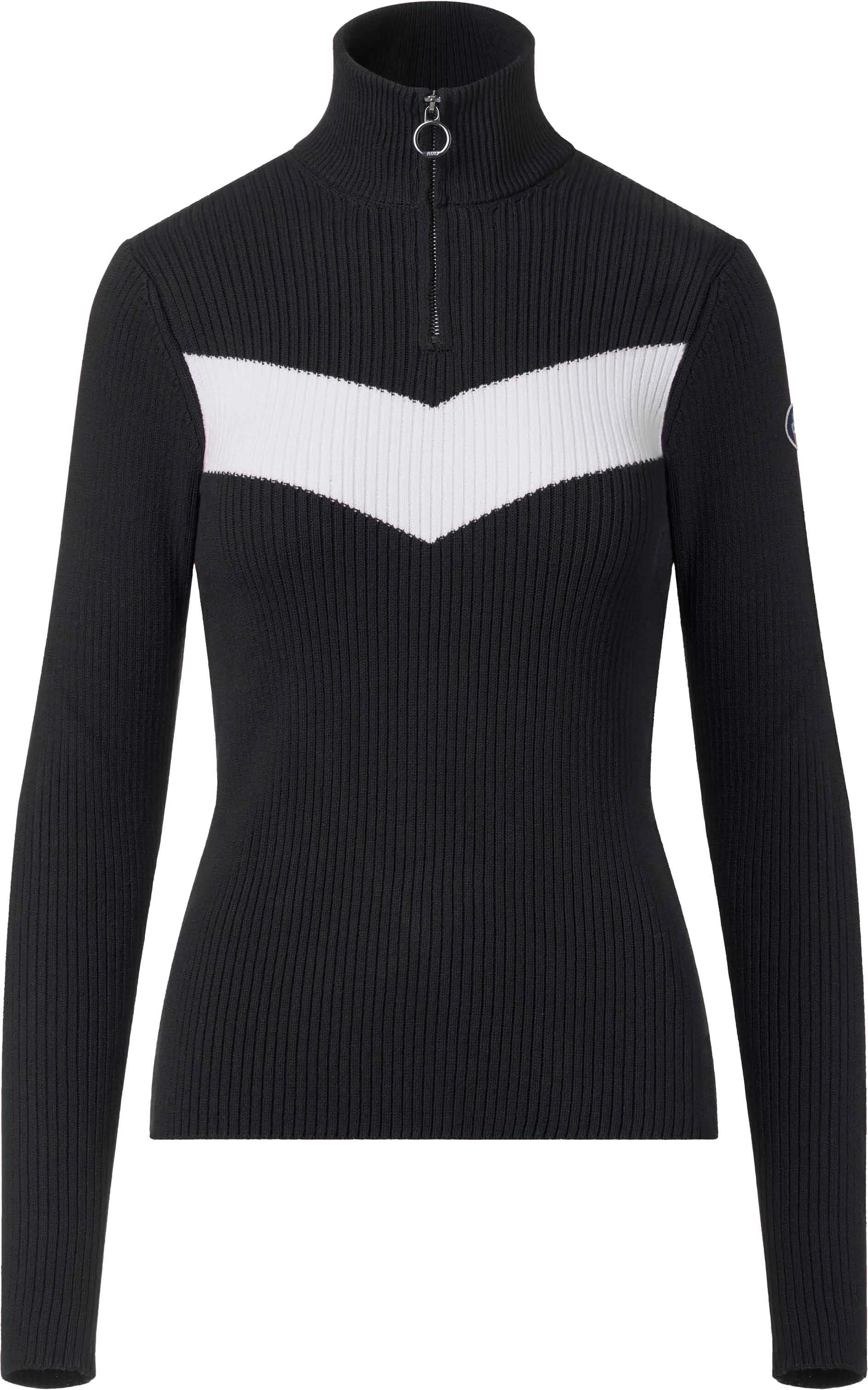 Pull à maille côtelée - Andromede Noir/Neige - Taille M - Fusalp - FashionsVida