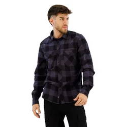 Chemise à Manches Longues Check Black / Grey 3XL