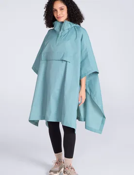 Pakka Womens Waterproof Poncho - Green - Mountain Warehouse - FashionsVida