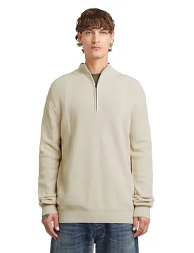 Maglione Con Mezza Zip Structure Whitebait 2XL