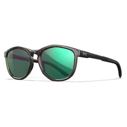 Bravo Polarized Sunglasses Green / Glass Tortoise Gloss Black One Size Men,Women