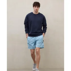 Pantalón corto cargo de hombre con cintura elástica de algodón