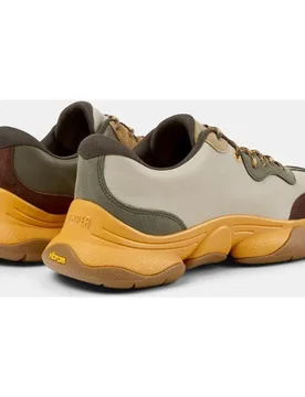 Zapatillas retro de piel de hombre Karst 2 Twins con cordones - Camper - FashionsVida