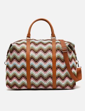 Dila bolsa fin de semana estampado jacquard con bandolera extraíble
