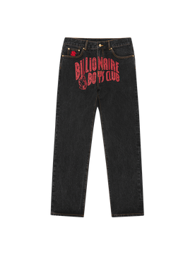 Arch Logo Denim Pants - Black
