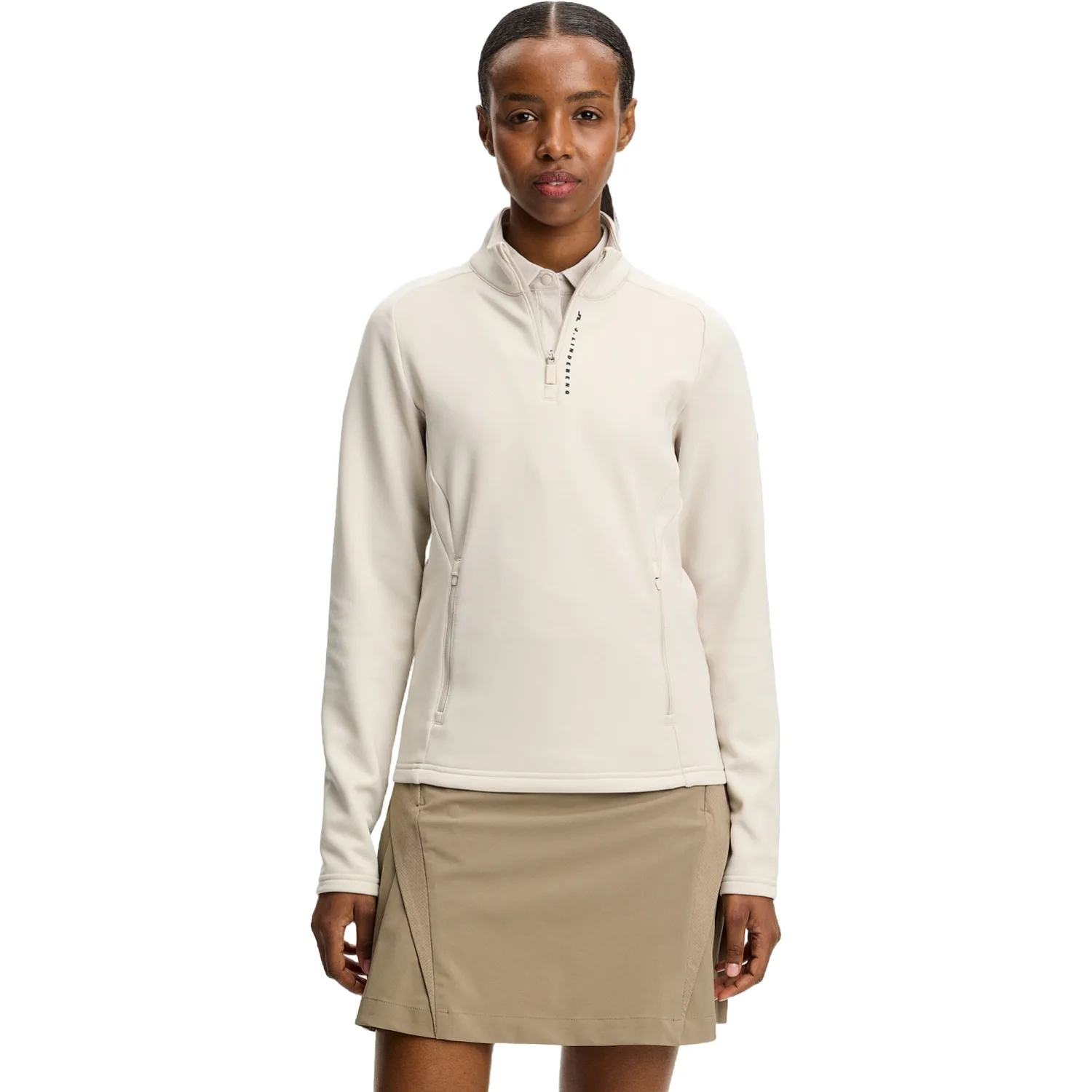 Layer Selena 1/2 Zip, beige s - J.lindeberg - FashionsVida
