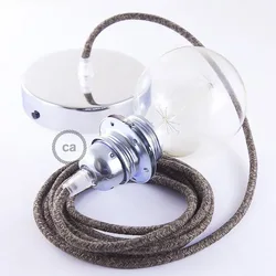 Cables Lampe Suspendue Pendel Pour Abat-jour Rn04 1 M Brown / Chrome Plated One Size