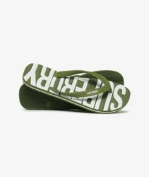 Superdry Herren Core Logo Flip Flops Kaki - Größe: 10-11