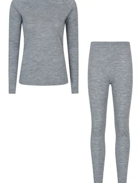 Merino Womens Top & Pants Set - Grey - Grey - Size: 18 - Mountain Warehouse - FashionsVida