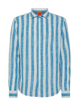 Shirt Fancy Stripe 1301 Turchese/bianco S33123