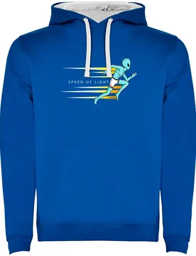 Speed Of Light Two-colour Hoodie Royal Blue / White 2XL Men - Kruskis - FashionsVida